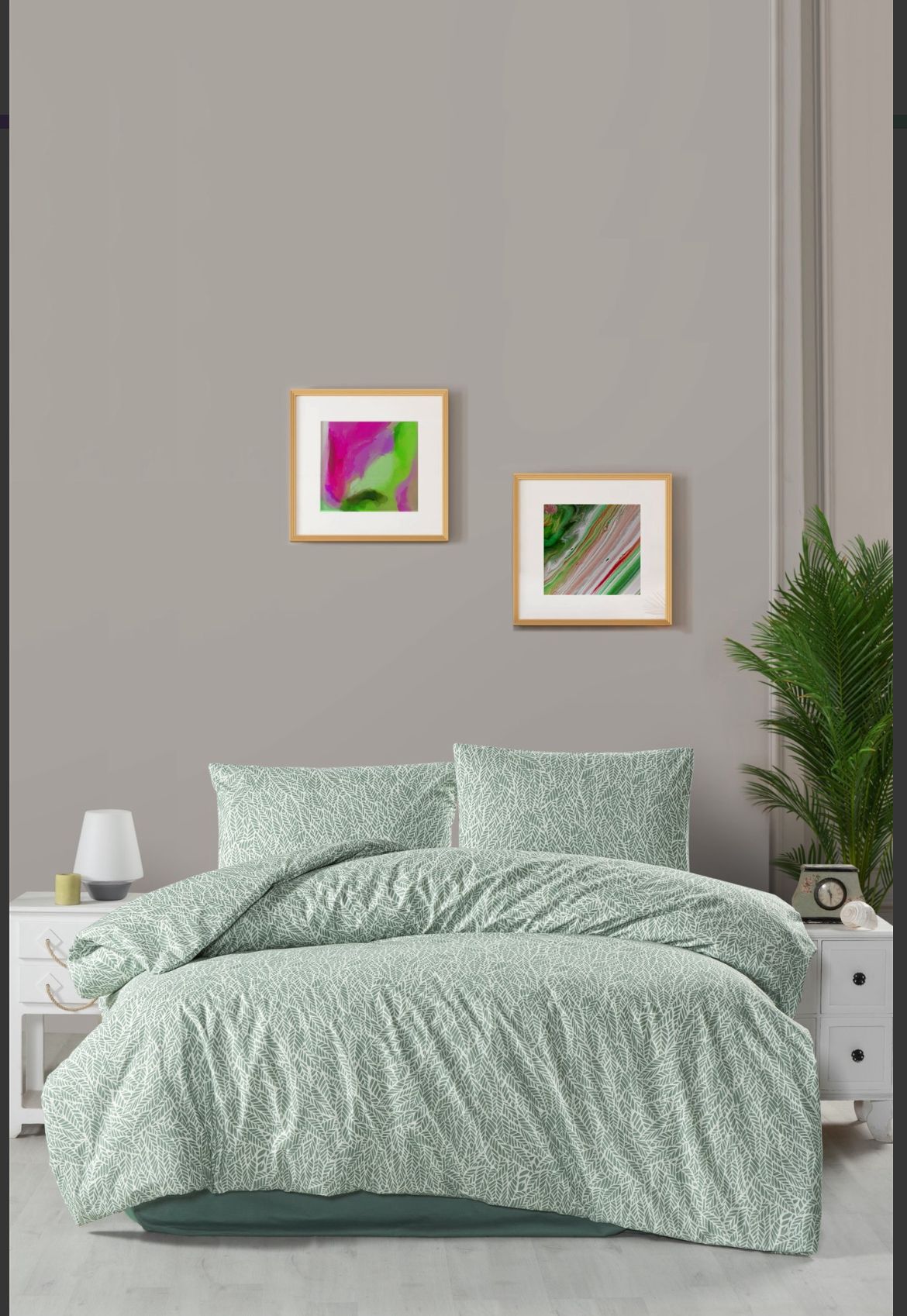 Yeşil %100 Pamuk Nevresim Takımı