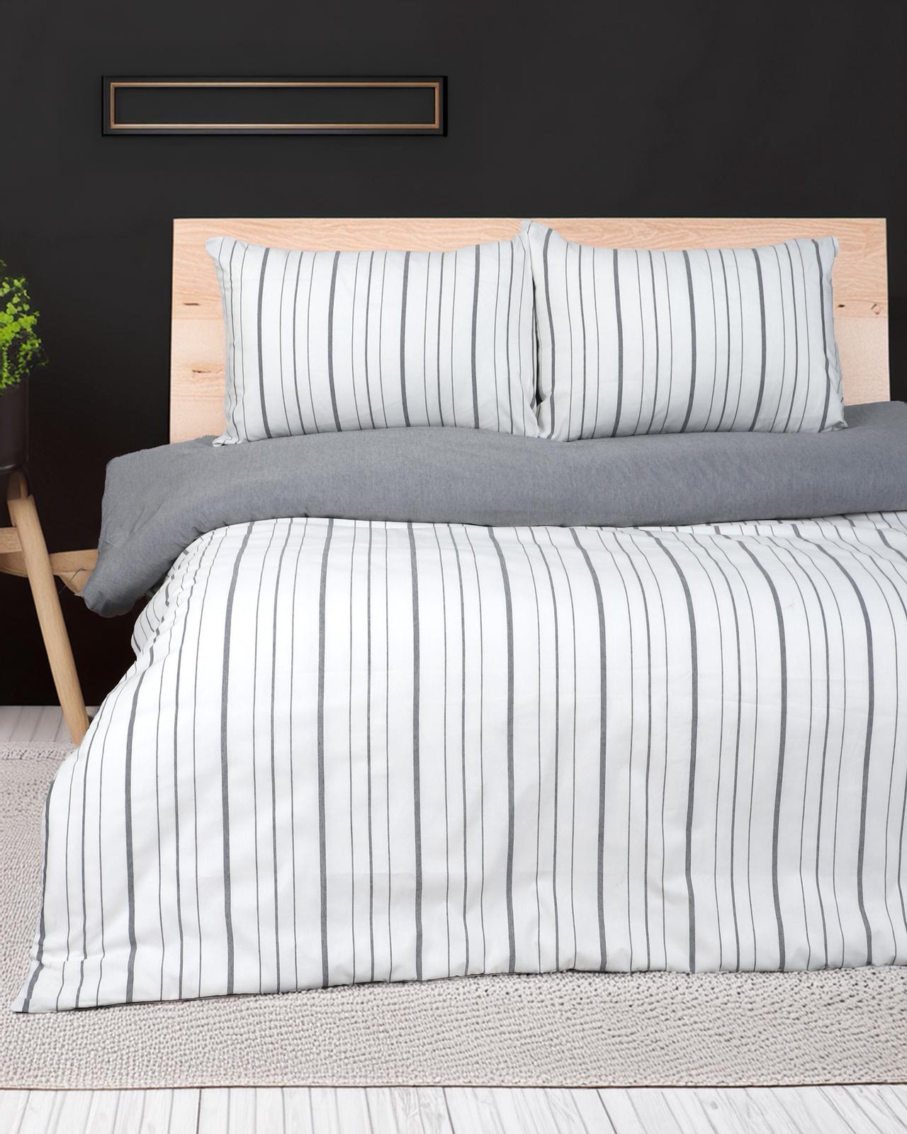 Pamuklu Antrasit Gri Nevresim Takımı