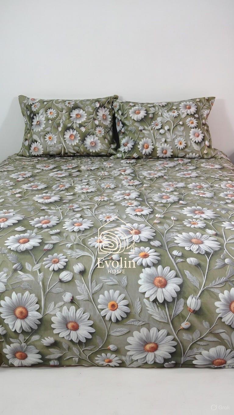 5D Summer Papatya Trend %100 Pamuk Nevresim Takımı