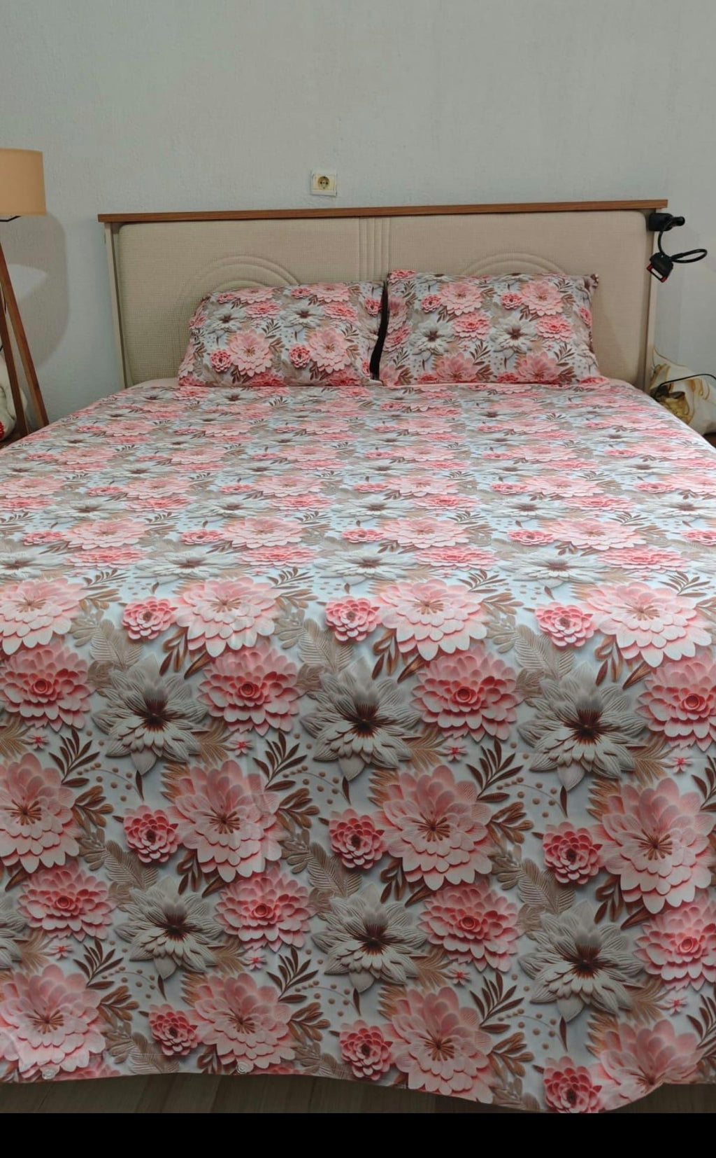 5D Spring Krizantem Pembe Trend %100 Pamuk Nevresim Takımı