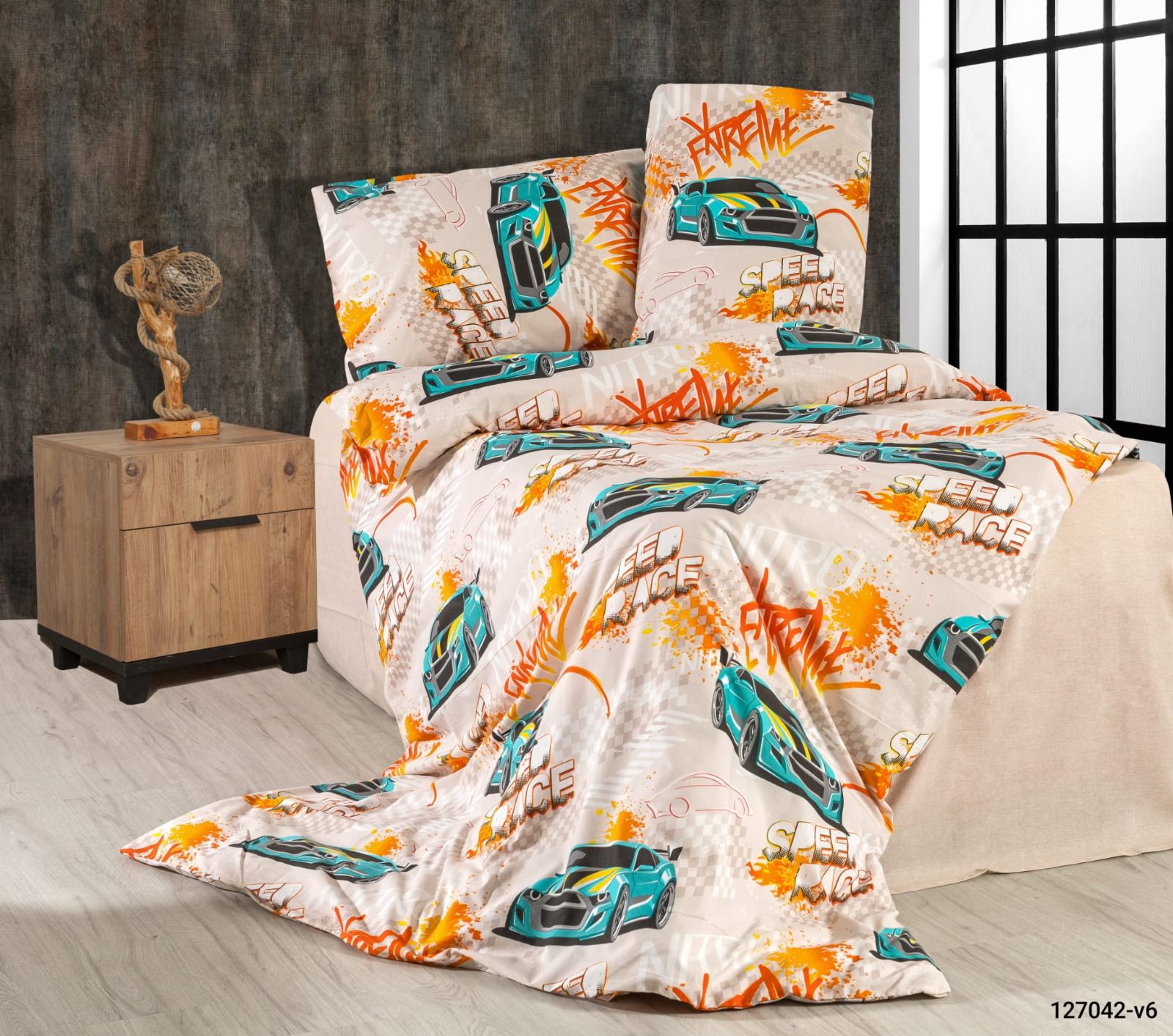 Pamuklu Trend Car Speed Race Nevresim Takımı