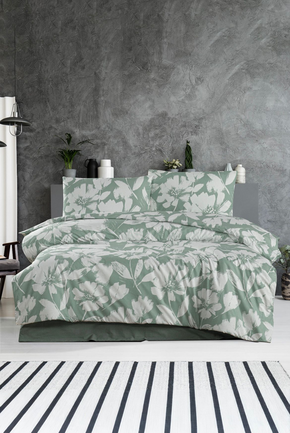 Green Desen %100 Pamuk Nevresim Takımı