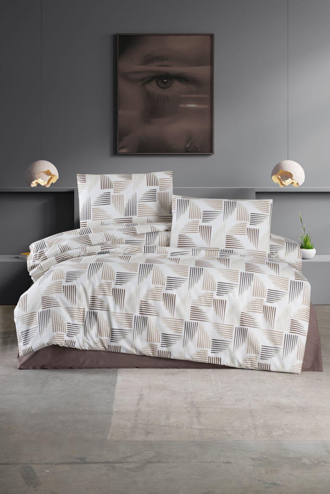 Kahverengi Yaprak Trend %100 Pamuk Nevresim Takımı