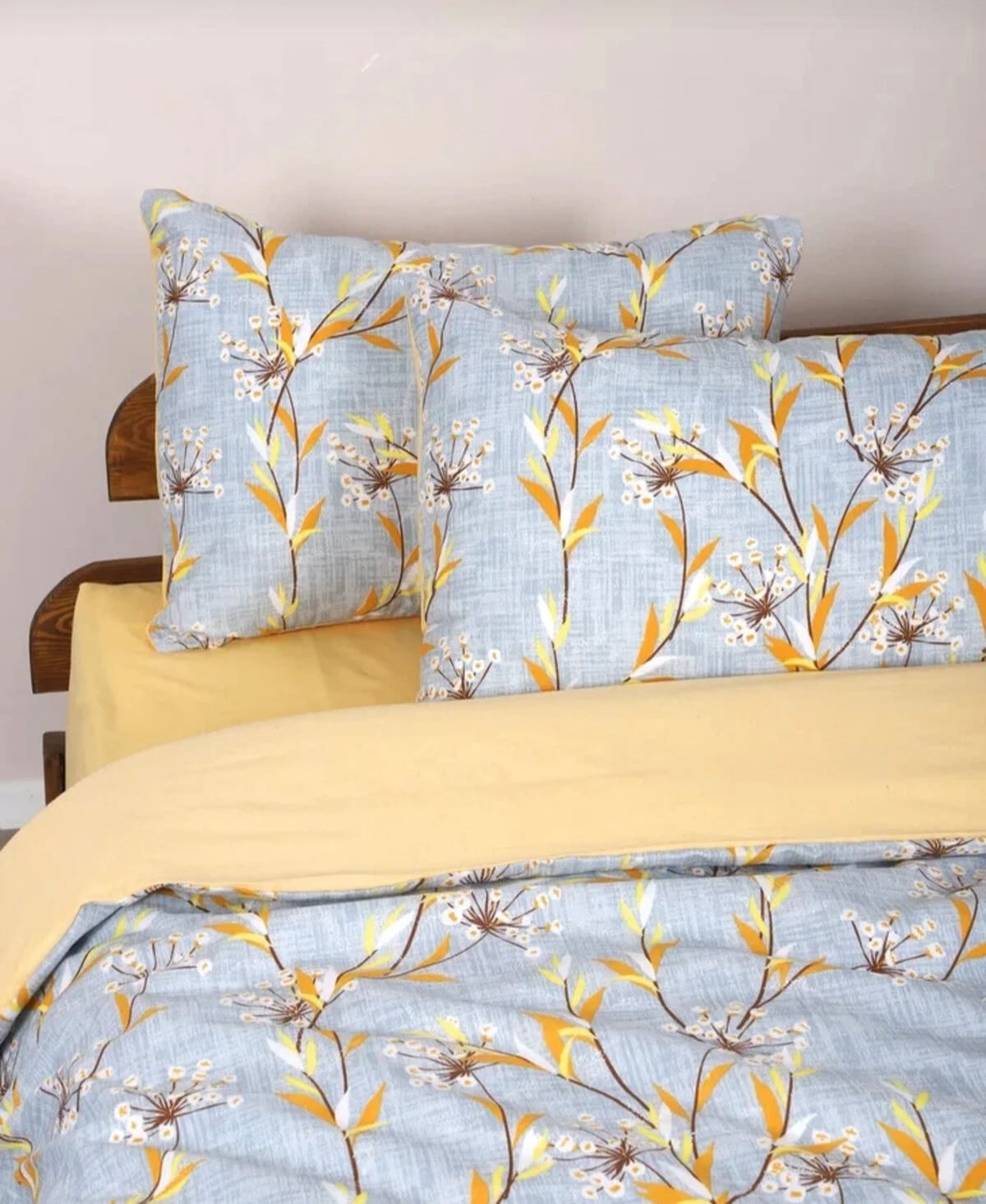 Pamuklu Sarı Lavanta Nevresim Takımı