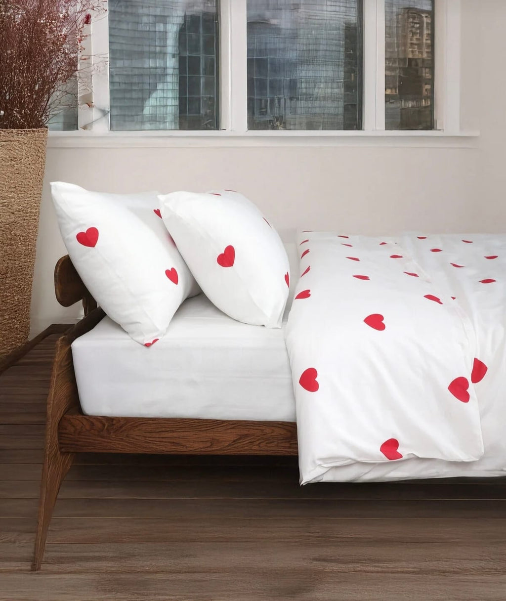 Pamuklu Trend Kalp Nevresim Takımı