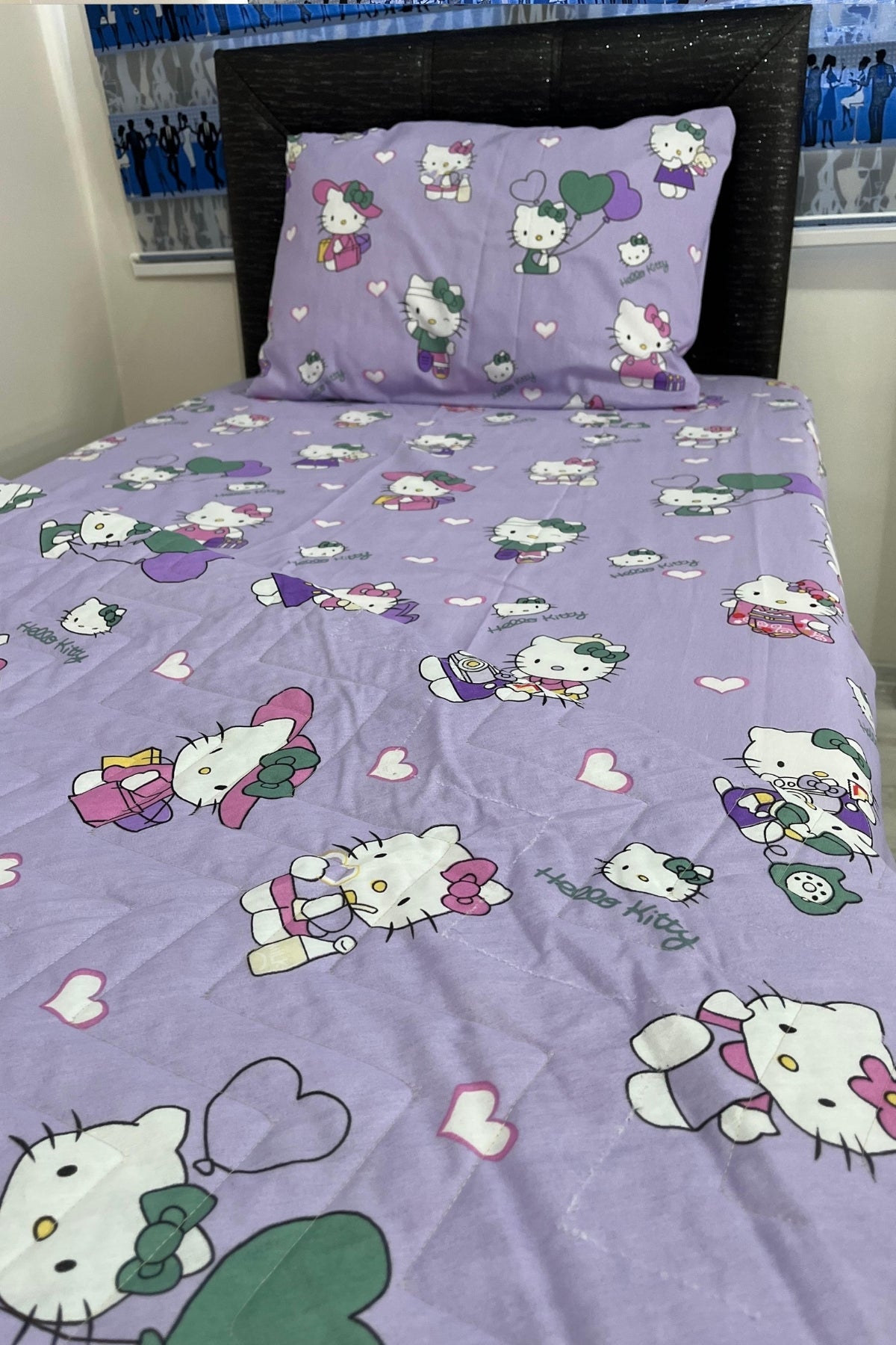 Tek Kişilik Kapitone Çok Amaçlı Hello Kitty – Lila Pike