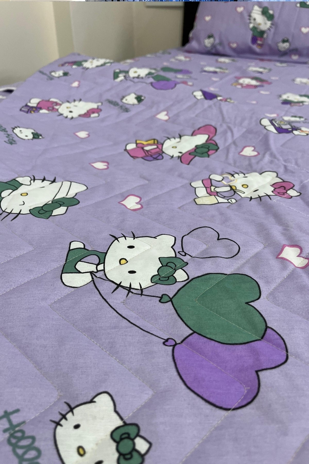 Tek Kişilik Kapitone Çok Amaçlı Hello Kitty – Lila Pike