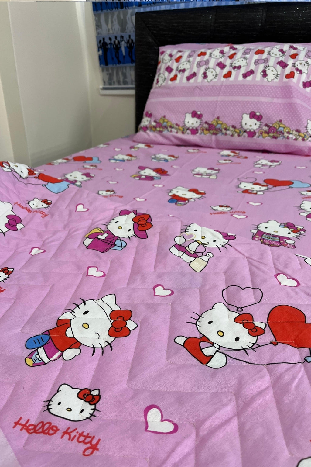 Tek Kişilik Kapitone Çok Amaçlı Hello Kitty – Pembe Pike