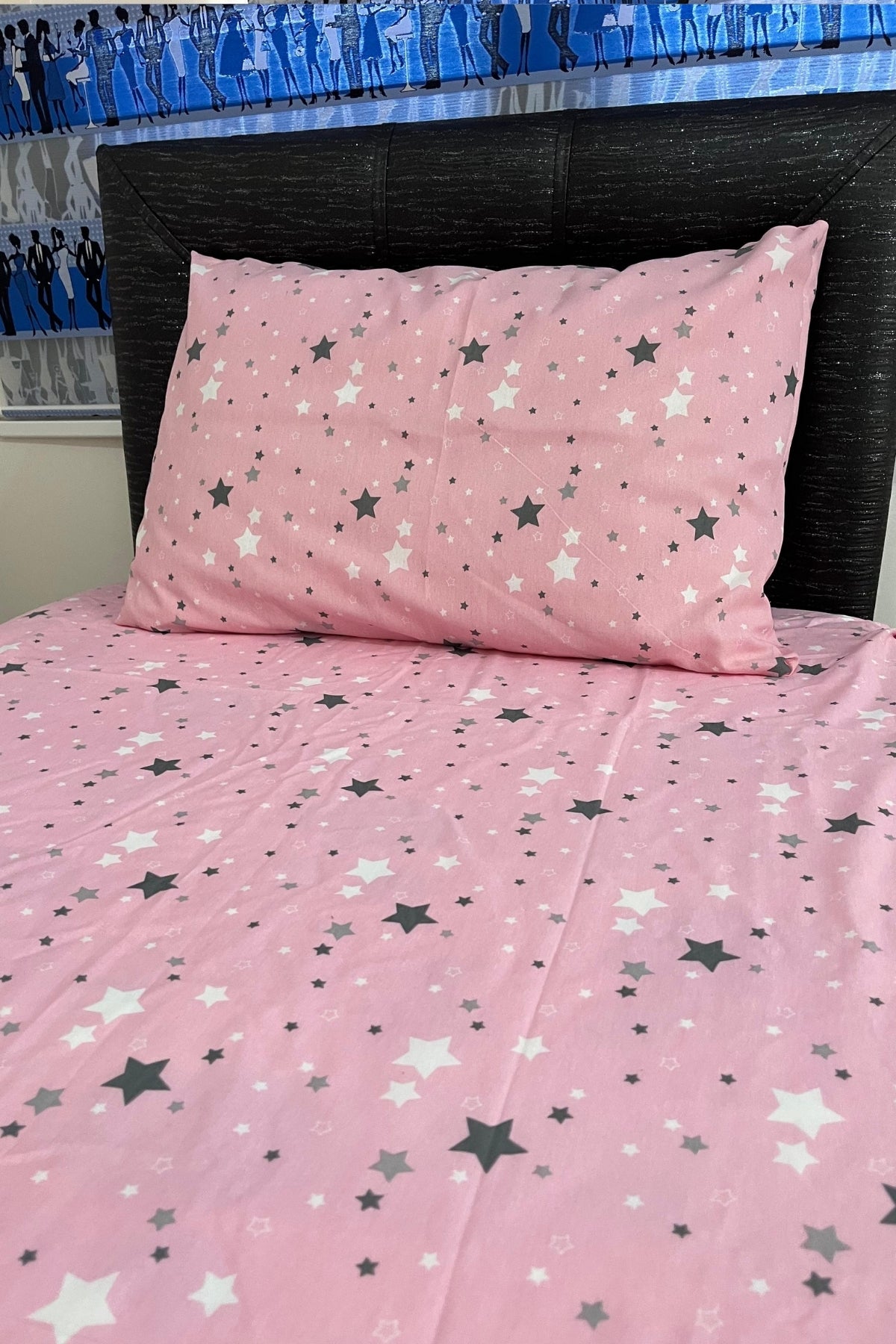 Tek Kişilik Kapitone Çok Amaçlı Yıldız Desen – Pembe Pike